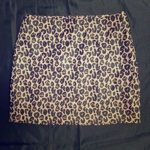 Cheetah print mini skirt